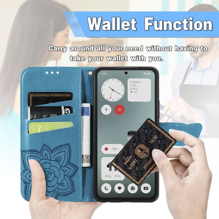 Чехол UniCase Butterfly Pattern для Nothing CMF Phone 1 - Black: фото 9 из 9