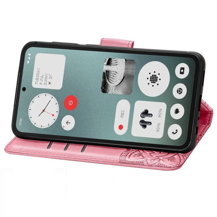 Чехол UniCase Butterfly Pattern для Nothing CMF Phone 1 - Pink: фото 3 из 9