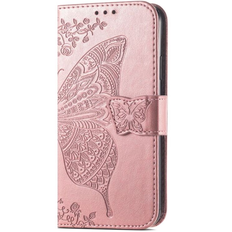Чехол UniCase Butterfly Pattern для Xiaomi Redmi 13 - Rose Gold: фото 6 из 7