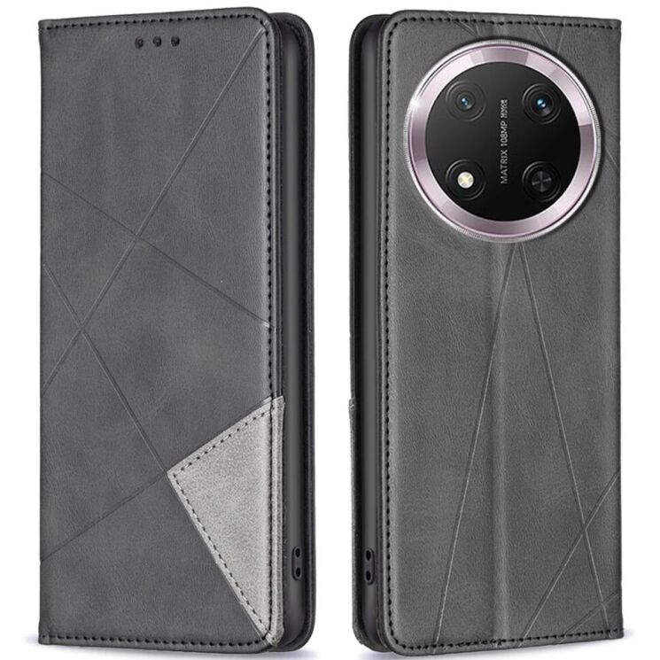 Чехол UniCase Geometric Pattern для Honor Magic 7 Lite - Black: фото 1 из 8