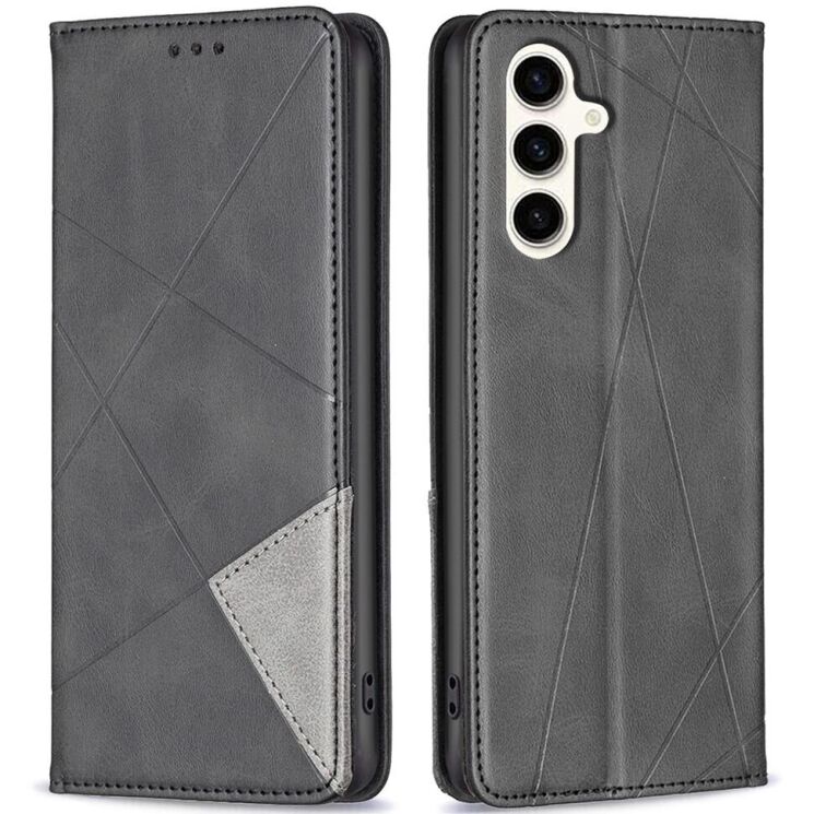 Чехол UniCase Geometric Pattern для Samsung Galaxy S24 FE (S721) - Black: фото 1 из 8