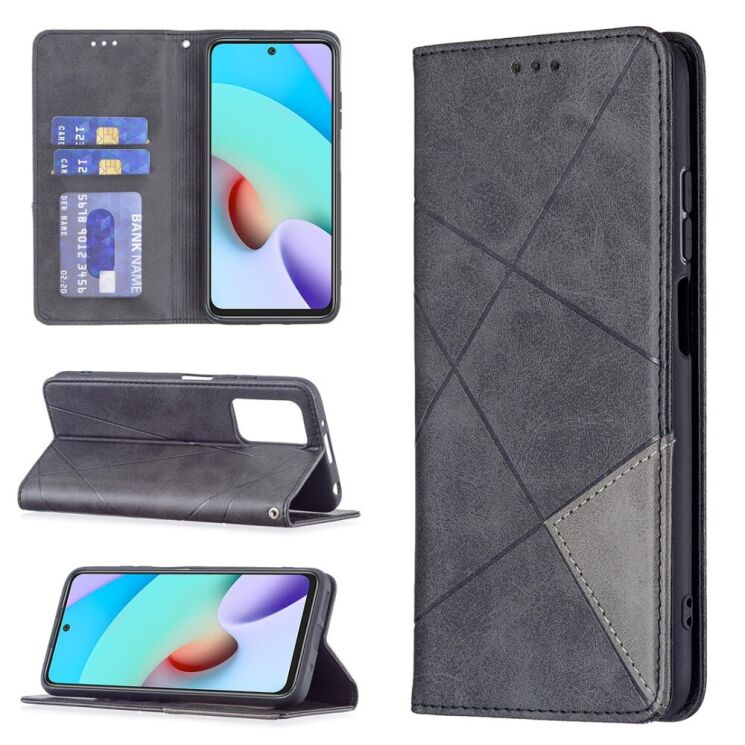 Чехол UniCase Geometric Pattern для Xiaomi Redmi 10 / 10 (2022) / 10 Prime - Black: фото 1 из 9