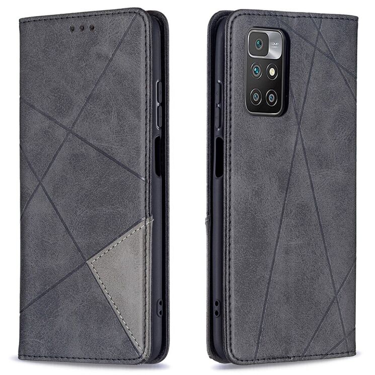 Чехол UniCase Geometric Pattern для Xiaomi Redmi 10 / 10 (2022) / 10 Prime - Black: фото 2 из 9
