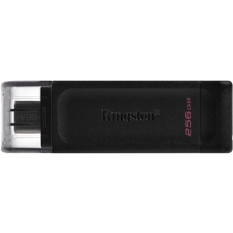 Флеш-накопитель Kingston DT 70 256GB Type-C (DT70/256GB) - Black: фото 2 из 4