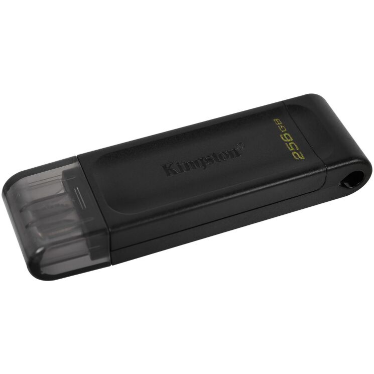 Флеш-накопитель Kingston DT 70 256GB Type-C (DT70/256GB) - Black: фото 3 из 4