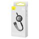 Кабель Baseus Bright Mirror 2 Series 3-in-1 USB to MicroUSB+Lightning+Type-C (66W, 1.1m) CAMJ010101 - Black (896191B). Фото 9 з 32