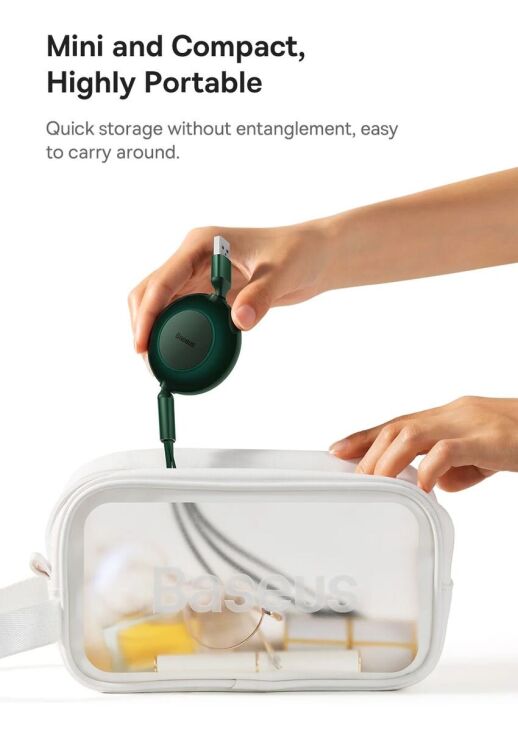 Кабель Baseus Bright Mirror 2 Series 3-in-1 USB to MicroUSB+Lightning+Type-C (66W, 1.1m) CAMJ010101 - Black: фото 28 з 32