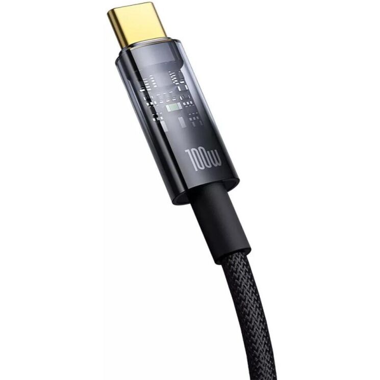 Кабель Baseus Explorer Type-C to Type-C (100W, 1m) P10319703111-00 - Black: фото 3 з 17
