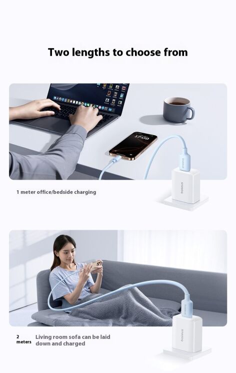 Кабель Baseus Foamed Silicone Type-C to Type-C (100W, 6A, 1m) E0426700 - Black: фото 12 з 14