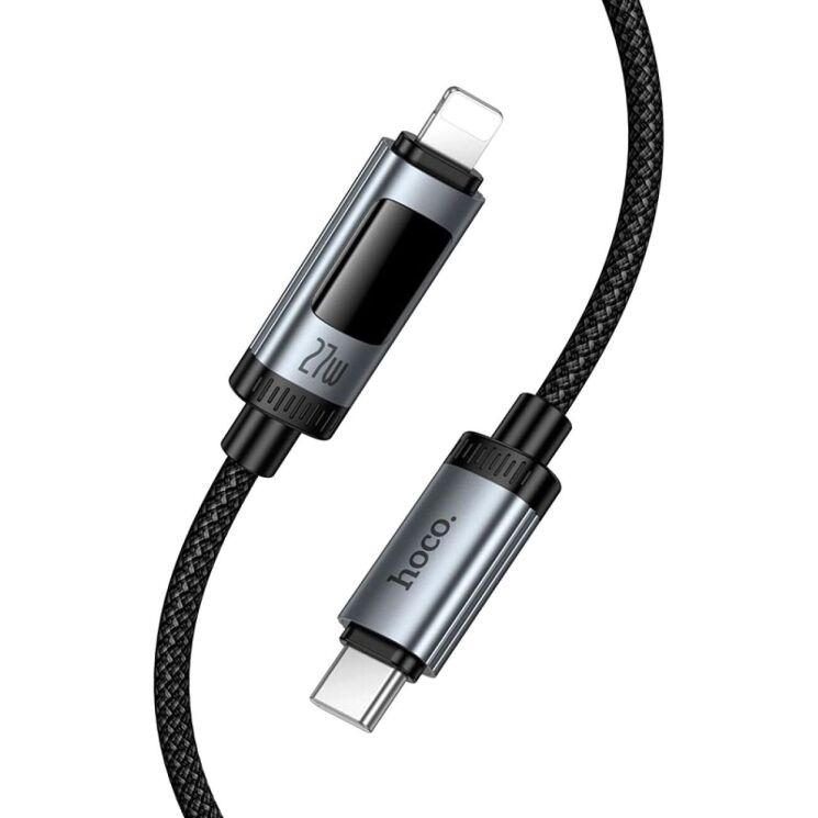 Кабель Hoco U148 Type-C to Lightning (27W, 3A, 1.2m) - Black (896456B) Кабель Hoco U148 Type-C to Lightning (27W, 3A, 1.2m) - Black: фото 4 з 9