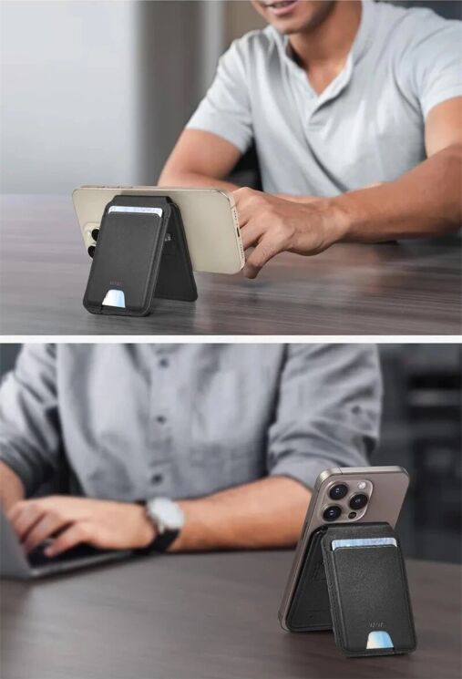 Кардхолдер WIWU MW-005 Mag Wallet FM - Black: фото 17 из 17