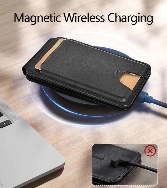 Кардхолдер WIWU MW-005 Mag Wallet FM - Black: фото 16 из 17