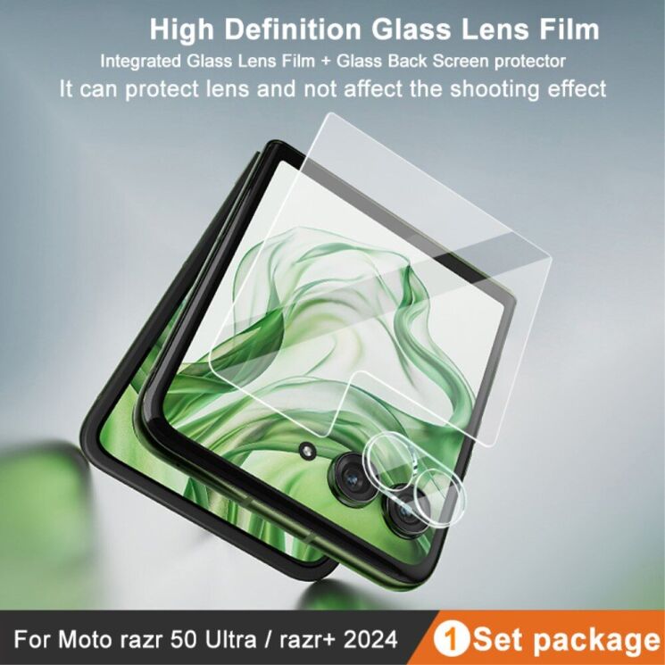 Комплект защитных стекол (на экран и камеру) IMAK Dual Guard для Motorola Razr 50 Ultra: фото 4 из 10