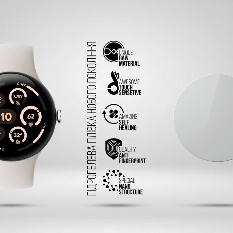 Комплект плівок (6шт) ArmorStandart Watch Film для Google Pixel Watch 3 (45mm): фото 2 з 4