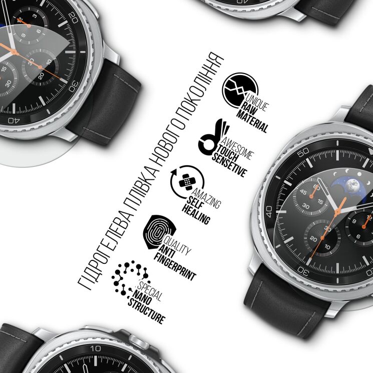 Комплект пленок (6шт) ArmorStandart Watch Film для Samsung Galaxy Watch 8 Classic: фото 2 из 4
