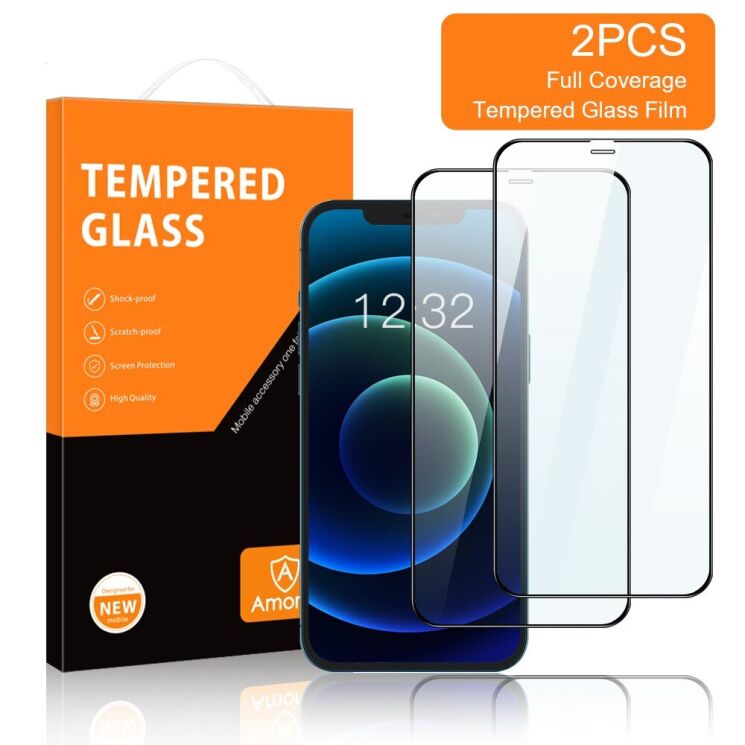 Комплект защитных стекол AMORUS Full Glue для Samsung Galaxy A16 (A165) - Black: фото 9 из 9