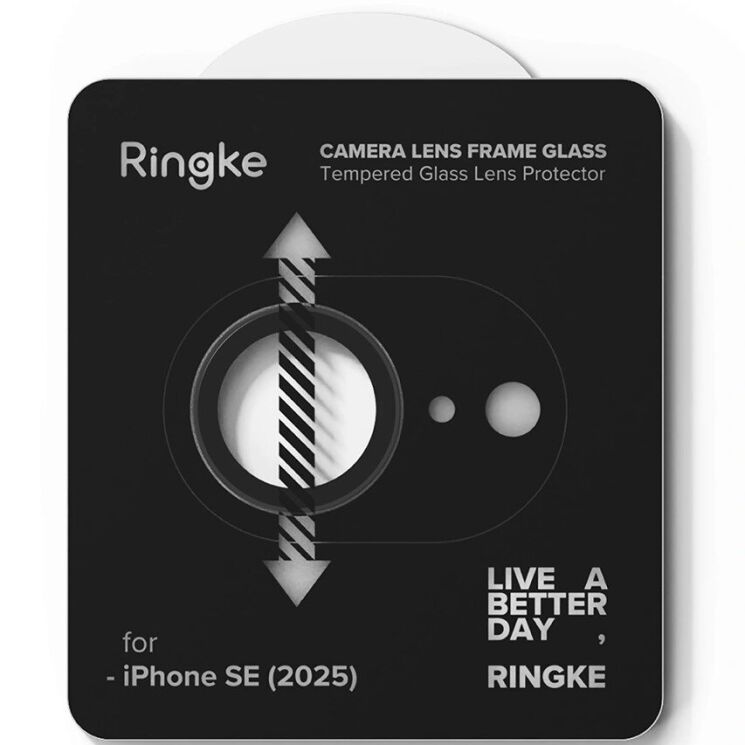 Комплект защитных стекол Ringke Camera Lens Frame Glass для Apple iPhone 16e (8800293852933) - Black: фото 5 из 15