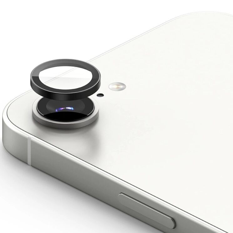 Комплект защитных стекол Ringke Camera Lens Frame Glass для Apple iPhone 16e (8800293852933) - Black: фото 2 из 15
