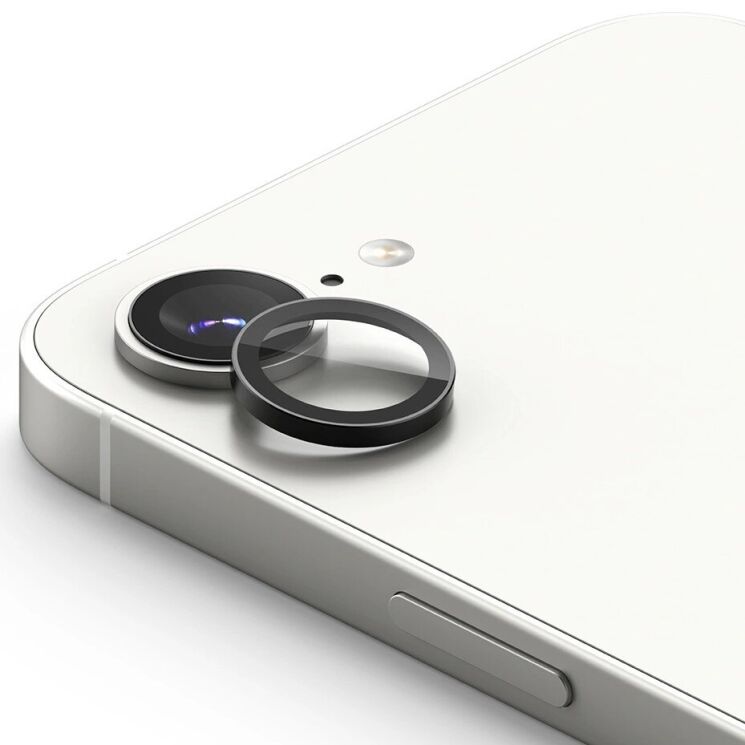Комплект защитных стекол Ringke Camera Lens Frame Glass для Apple iPhone 16e (8800293852933) - Black: фото 3 из 15