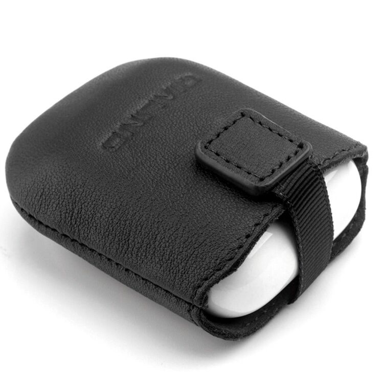 Кожаный чехол QIALINO Pouch Bag для Apple AirPods 1 / 2 - Black: фото 2 из 5