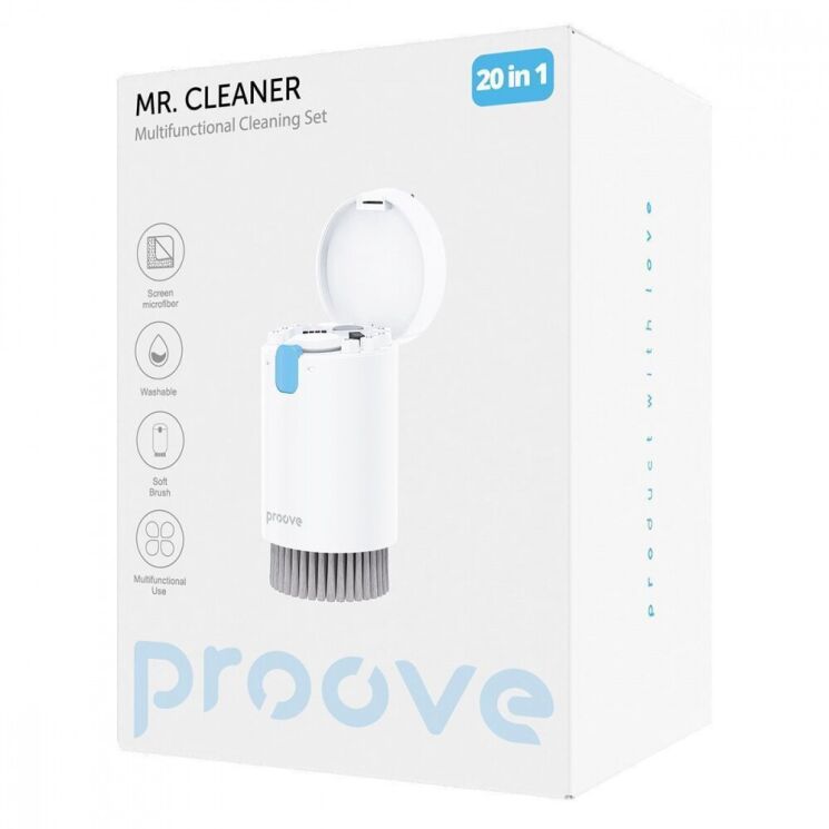 Набор для чистки гаджетов Proove Mr. Cleaner 20in1 - White: фото 2 из 6