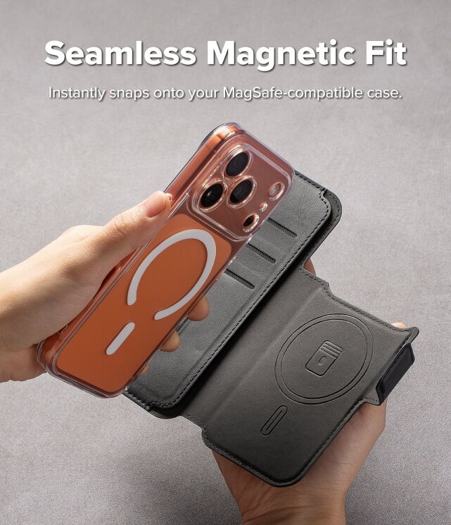 Накладной чехол-кошелек Ringke Folio Grip Wallet Magnetic для iPhone 17 Pro Max (8800328810693) - Black: фото 4 из 16