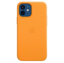 Оригинальный чехол MagSafe Leather Case для Apple iPhone 12 / iPhone 12 Pro (MHKC3ZE/A) - California Poppy: фото 1 из 11