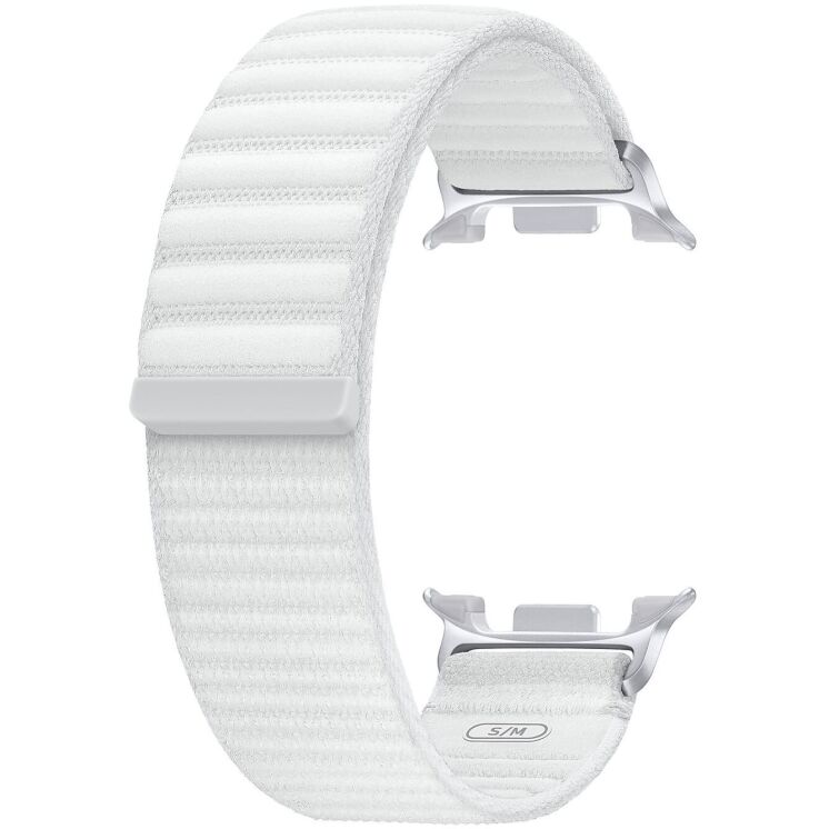 Оригінальний ремінець Fabric (S/M) для Samsung Galaxy Watch 8 (40/44mm) / 8 Classic (ET-SVL32SWEGEU) - White: фото 1 з 3