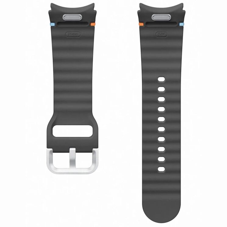 Оригинальный ремешок Sport Band (S/M) для Samsung Galaxy Watch 4 / 4 Classic / 5 / 5 Pro / 6 / 6 Classic / 7 / FE (ET-SNL30SBEGEU) - Dark Gray: фото 3 из 3