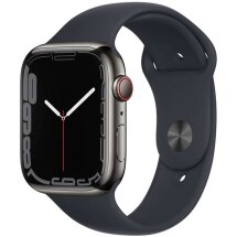 Оригинальный ремешок Sport Band (S/M/L) для Apple Watch 46 / 45 / 44 / SE 44 / 42 (Series 1-3) / Ultra / Ultra 2 (MKUQ3) - Midnight: фото 1 из 3