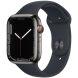 Оригінальний ремінець Sport Band (S/M/L) для Apple Watch 46 / 45 / 44 / SE 44 / 42 (Series 1-3) / Ultra / Ultra 2 (MKUQ3) - Midnight (371811DB). Фото 1 з 3