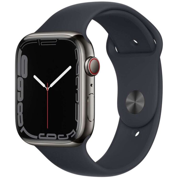 Оригінальний ремінець Sport Band (S/M/L) для Apple Watch 46 / 45 / 44 / SE 44 / 42 (Series 1-3) / Ultra / Ultra 2 (MKUQ3) - Midnight: фото 1 з 3