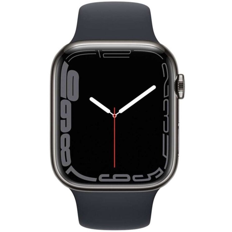 Оригінальний ремінець Sport Band (S/M/L) для Apple Watch 46 / 45 / 44 / SE 44 / 42 (Series 1-3) / Ultra / Ultra 2 (MKUQ3) - Midnight: фото 2 з 3