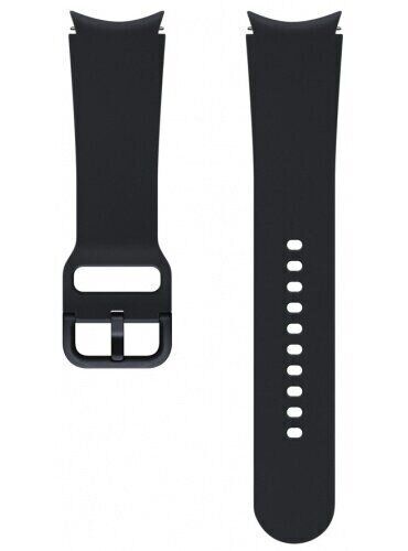 Оригинальный ремешок Sport Band (Size S/M) для Samsung Galaxy Watch 4 / 4 Classic / 5 / 5 Pro / 6 / 6 Classic / 7 / FE (ET-SFR86SBEGRU) - Black: фото 1 из 4