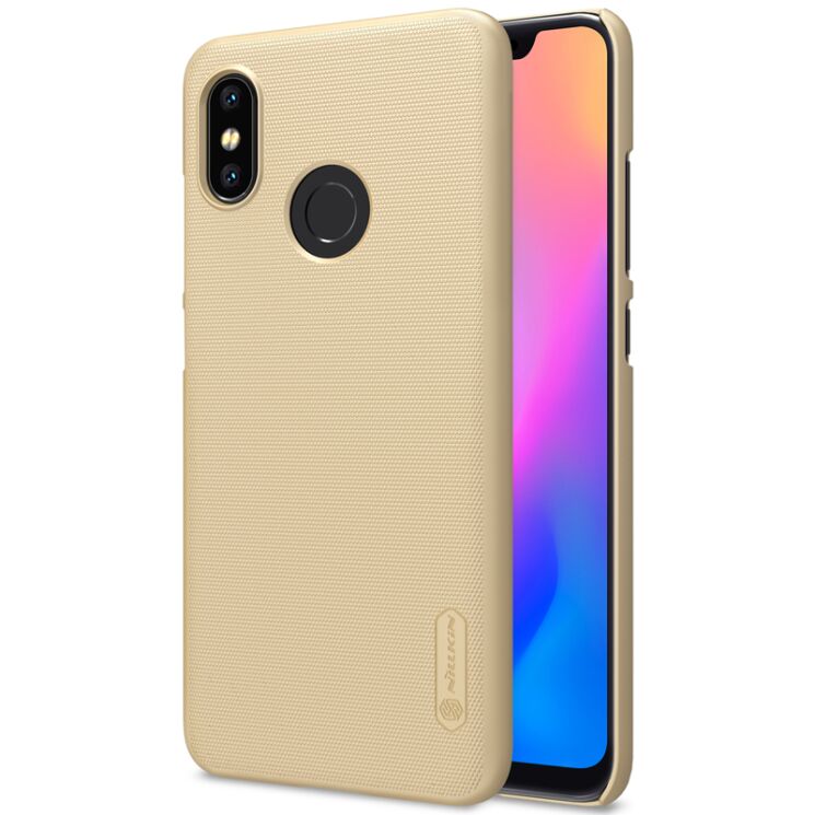 Пластиковый чехол NILLKIN Frosted Shield для Xiaomi Mi 8 - Gold: фото 1 из 13