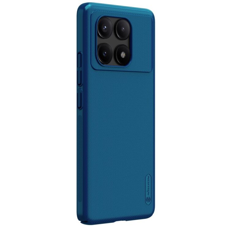 Пластиковый чехол NILLKIN Frosted Shield для Xiaomi Poco X6 Pro - Blue: фото 3 из 20