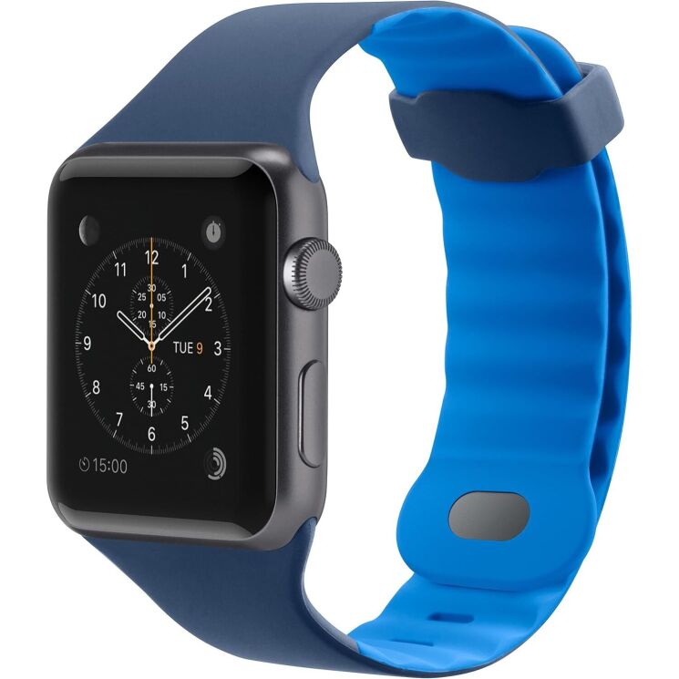 Ремінець Belkin Silicon Classic для Apple Watch 46 / 45 / 44 / SE 44 / 42 (Series 1-3) / Ultra / Ultra 2 - Dark Blue / Blue: фото 1 з 2