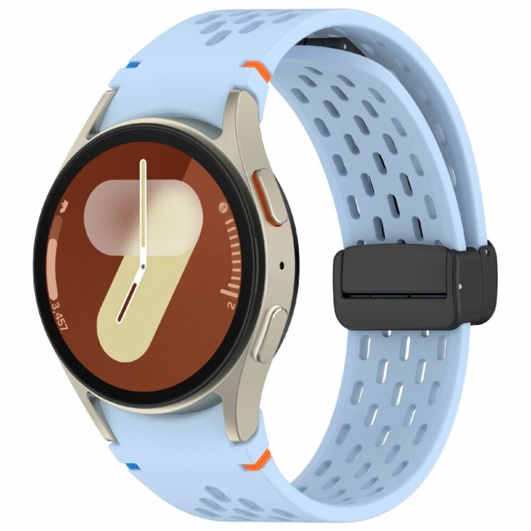 Ремешок Deexe Astra Strap для Samsung Galaxy Watch 4 / 4 Classic / 5 / 5 Pro / 6 / 6 Classic / 7 / FE - Baby Blue: фото 2 из 7