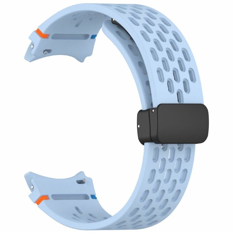 Ремешок Deexe Astra Strap для Samsung Galaxy Watch 4 / 4 Classic / 5 / 5 Pro / 6 / 6 Classic / 7 / FE - Baby Blue: фото 4 из 7