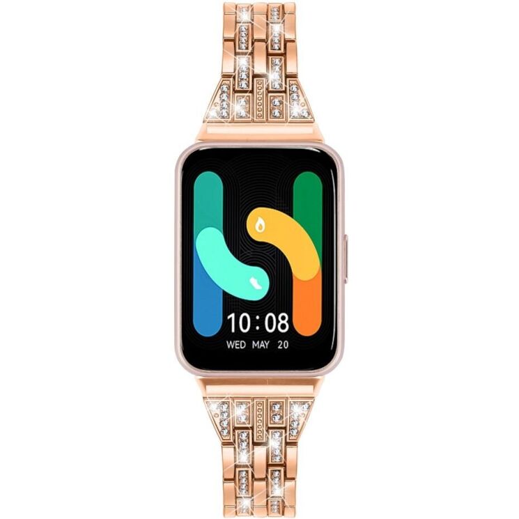 Ремінець Deexe Crystal Design для Samsung Galaxy Fit 3 - Rose Gold: фото 2 з 6