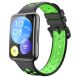 Ремешок Deexe Dot Color для Huawei Watch Fit 2 - Fluorescent Green / Black (301502GB). Фото 2 из 6