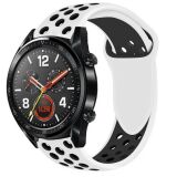 Ремешок Deexe Dual Color для часов с шириной крепления 22 мм - Black / White (216905B)