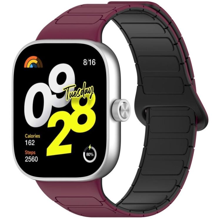 Ремешок Deexe Flexible Fit для Xiaomi Redmi Watch 4 / Mi Smart Band 8 Pro / Band 9 Pro - Black / Red: фото 2 из 6