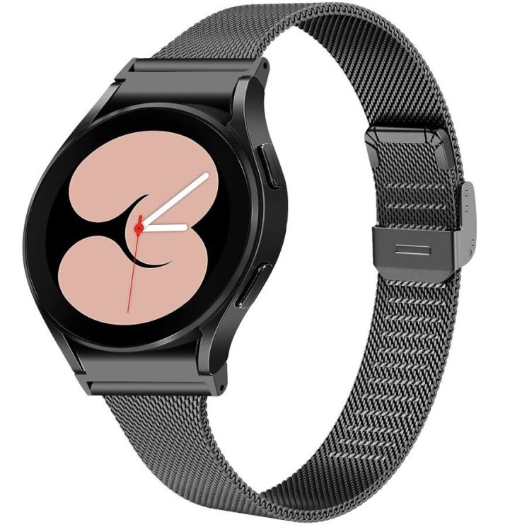 Ремешок Deexe Milanese Bracelet для Samsung Galaxy Watch 4 / 4 Classic / 5 / 5 Pro / 6 / 6 Classic / 7 / FE - Black: фото 2 из 7