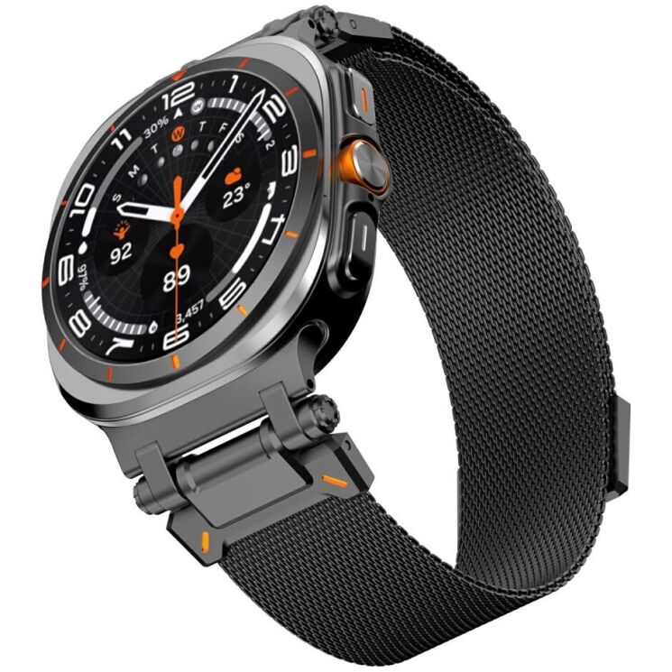 Ремешок Deexe Milanese Design для Samsung Galaxy Watch Ultra (47mm) - Black: фото 3 из 5