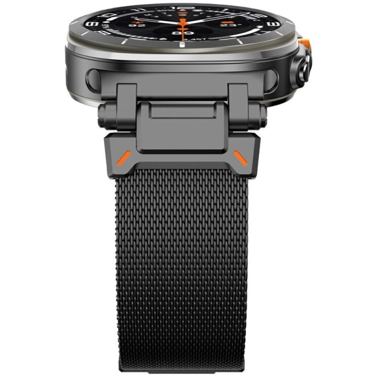 Ремешок Deexe Milanese Design для Samsung Galaxy Watch Ultra (47mm) - Black: фото 4 из 5