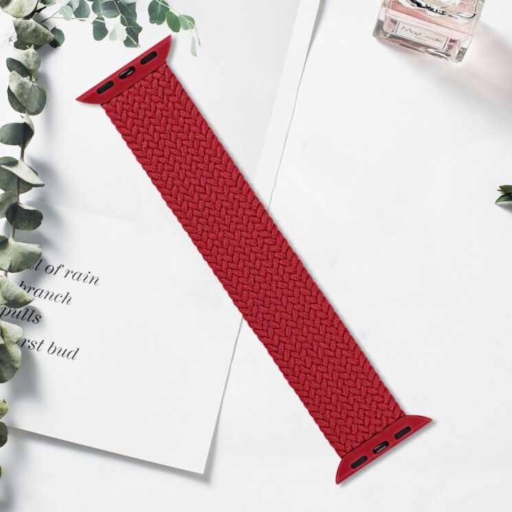 Ремінець Deexe Nylon Knitting для Apple Watch 42 (Series 10) / 41 / 40 / SE 40 / 38 - Red: фото 4 з 6