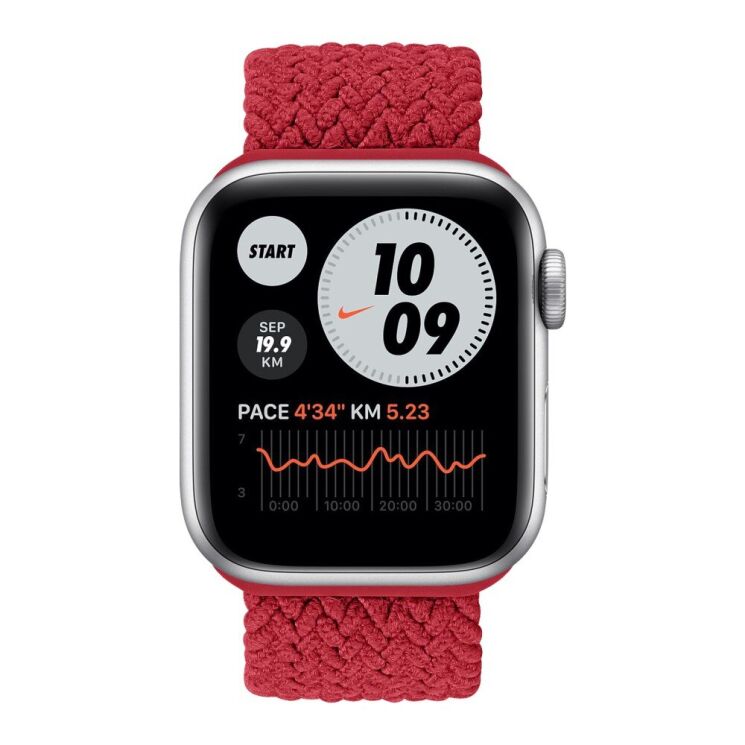 Ремінець Deexe Nylon Knitting для Apple Watch 42 (Series 10) / 41 / 40 / SE 40 / 38 - Red: фото 3 з 6