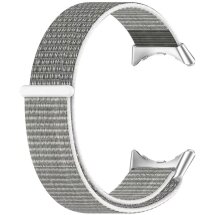 Ремешок Deexe Nylon Loop для Google Pixel Watch / Watch 2 / Watch 3 (41mm) - Grey / White: фото 1 из 4