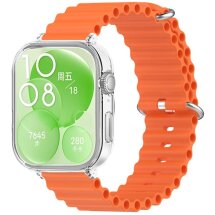 Ремешок Deexe Ocean Silicone для Huawei Watch Fit 3 - Orange: фото 1 из 3